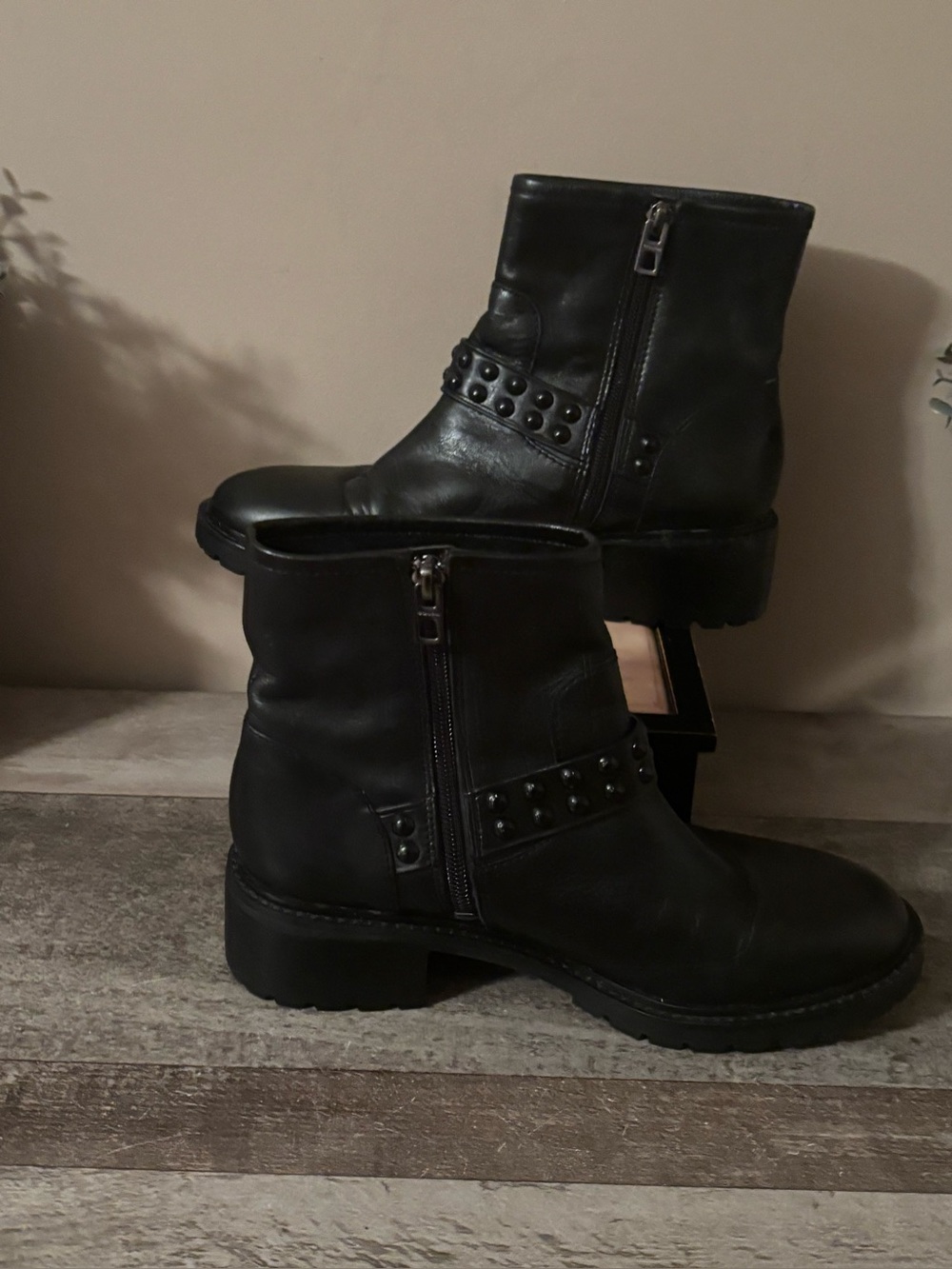 COACH GIANNA STUDDED BOOTS WITH BUCKLE SIZE 36.5
